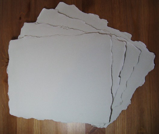 Deckled handmade paper