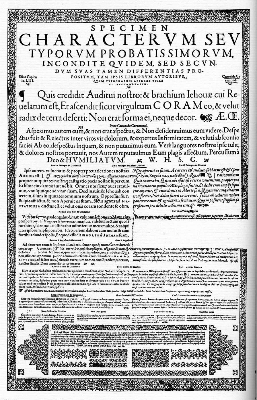 Berner Type Specimen