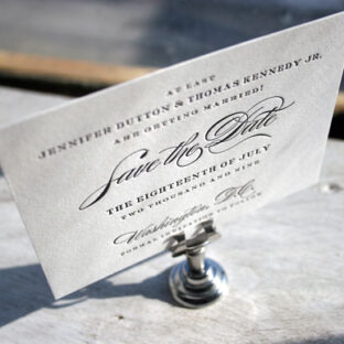 Deveril letterpress save the date - Bella Figura