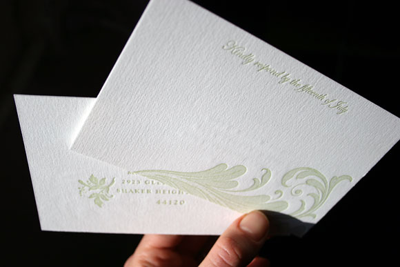 Letterpress reply postcards - 1 color - Bella Figura