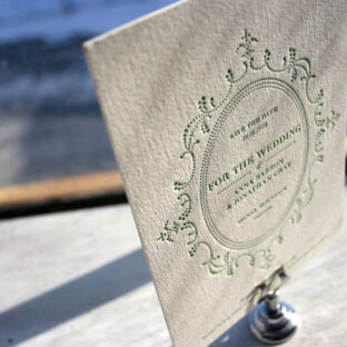Letterpress save the date - Bella Figura