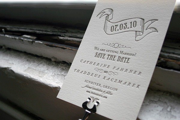 Bradford Letterpress Save the Date by Bella Figura