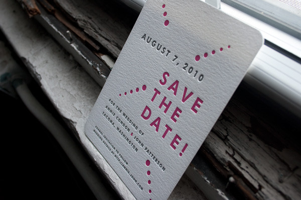 Letterpress Save the Dates by Bella Figura