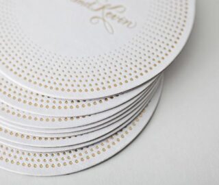 Foil stamped coasters from Bella Figura