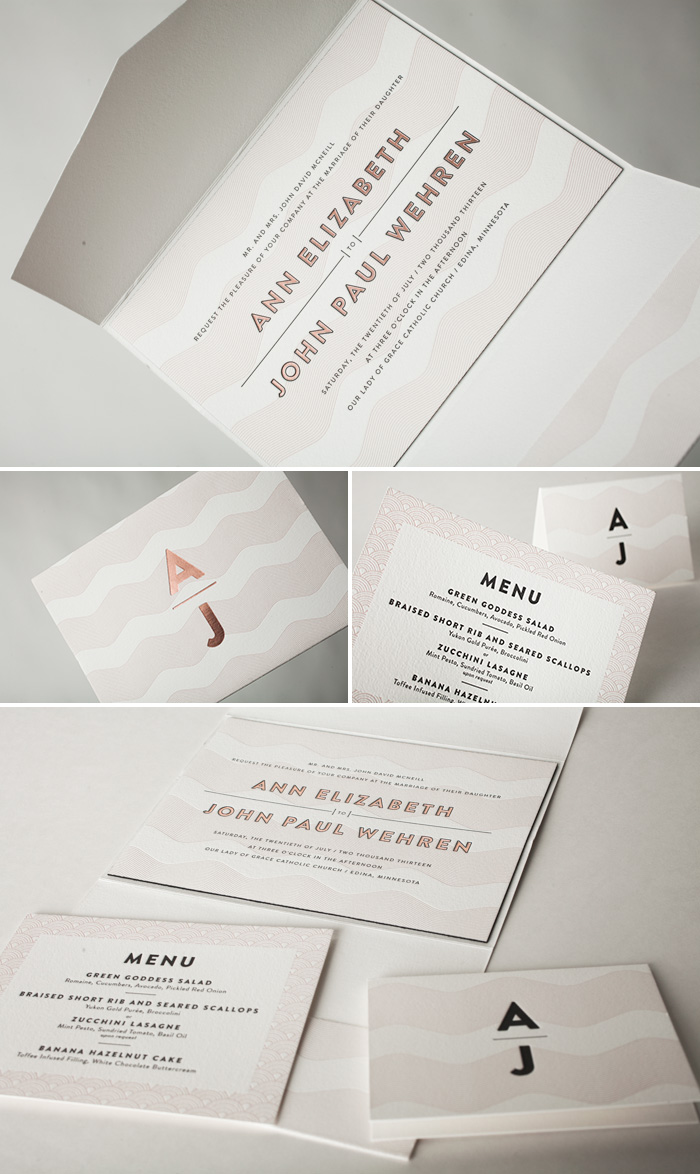 Letterpress and foil stamped Viceroy pocketfold Beautiful Letterpress and foil stamped Viceroy pocketfold by Bella Figura