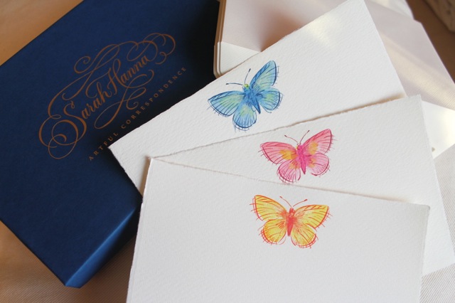 Sarah Hanna recently began offering hand-painted social notes