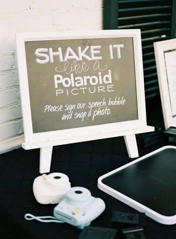 Modern polaroid wedding guest book