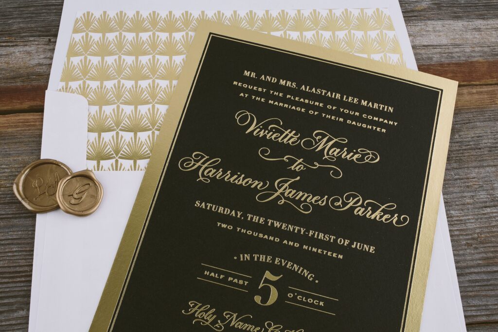 Formal wedding invitations from Bella Figura