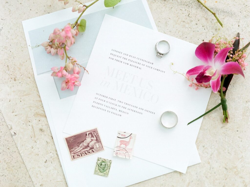 Irving wedding vow renewal invitations