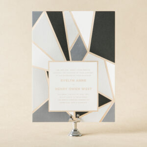 Briolette | Stained glass window inspired wedding invitations