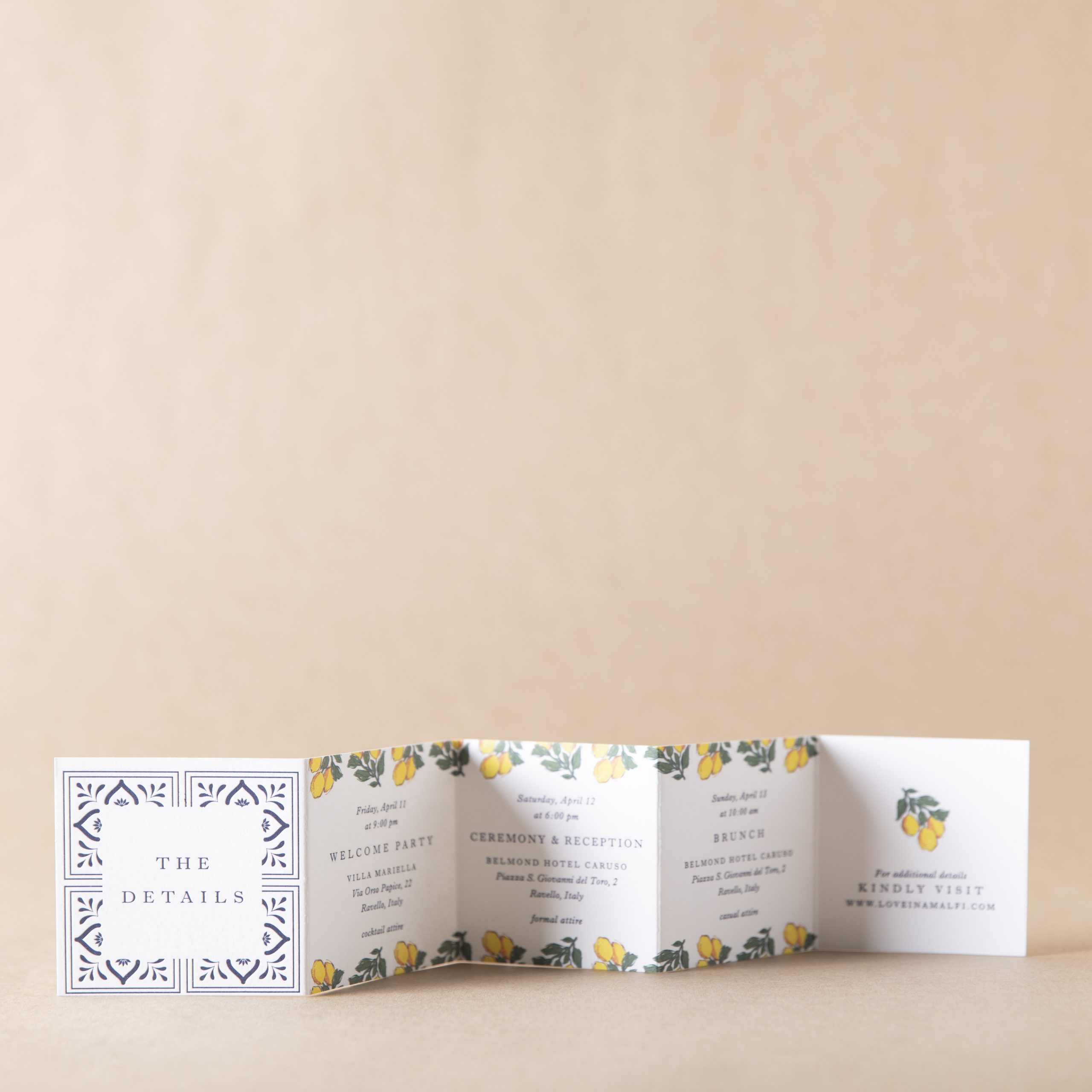 Ravello details card design