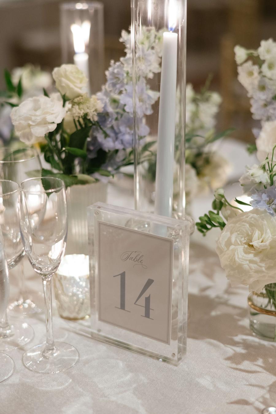 Bella Figura Palm Beach Wedding Table Number Card