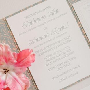 Bella Figura letterpress wedding invitation
