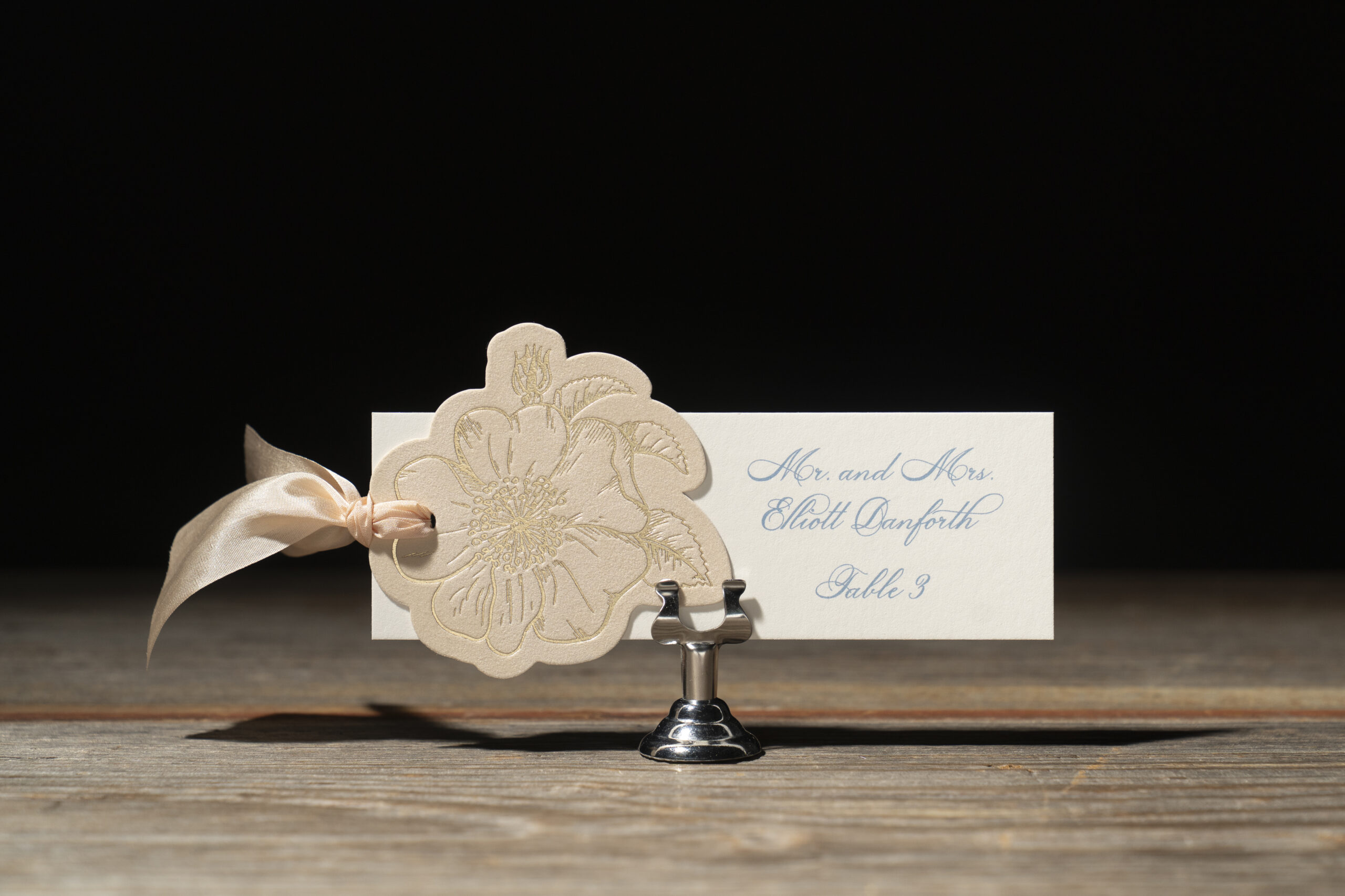 Forsythe Escort Card design
