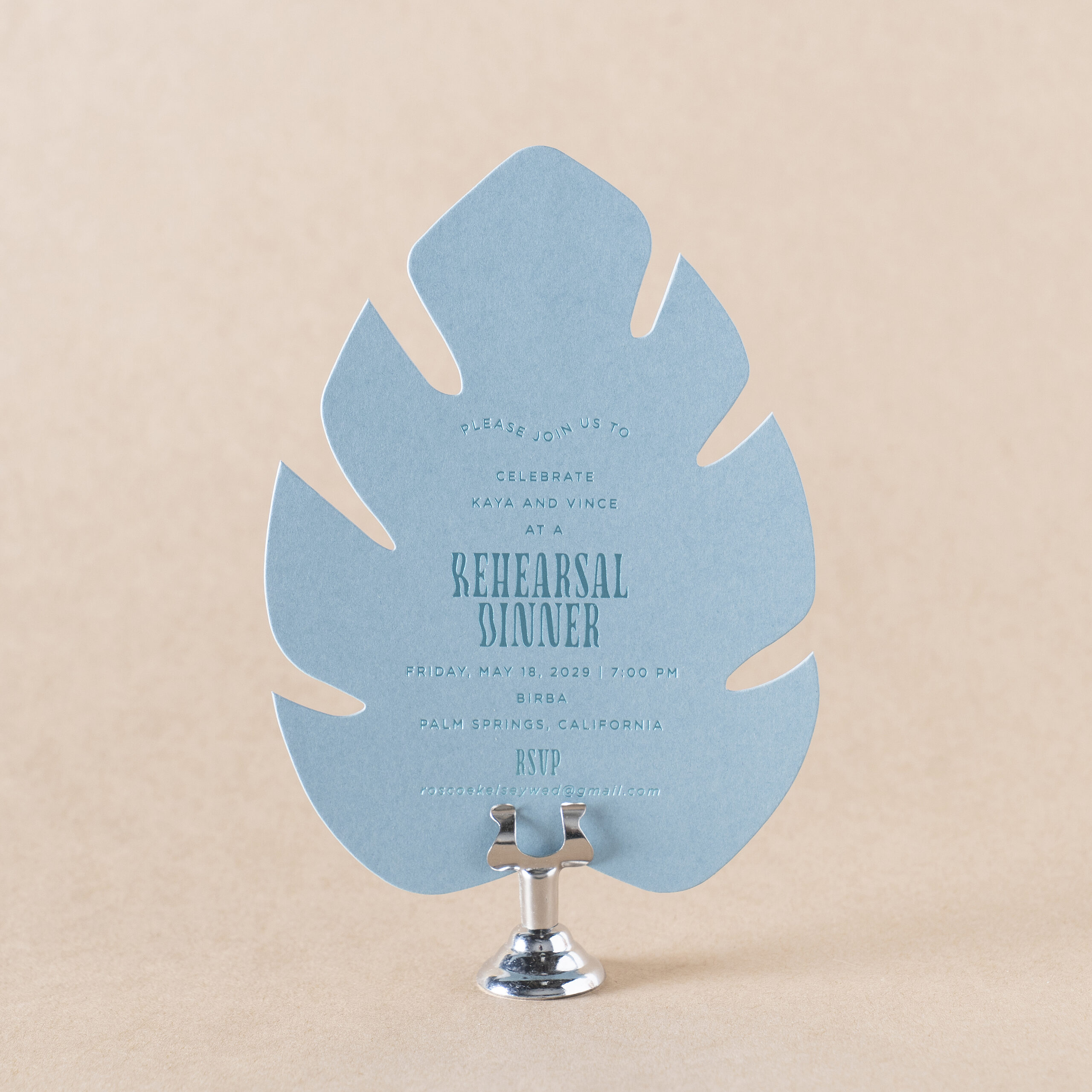 Lucero Rehearsal Dinner Invitation design