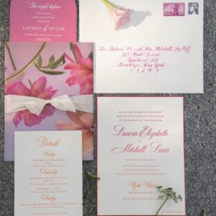 Bella Figura Ombre Letterpress Wedding Invitation Suite