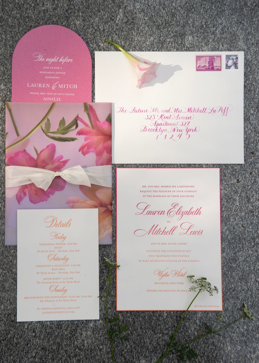 Bella Figura Ombre Letterpress Wedding Invitation Suite