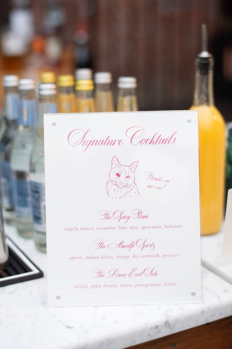 Bella Figura Custom Cocktail Menu