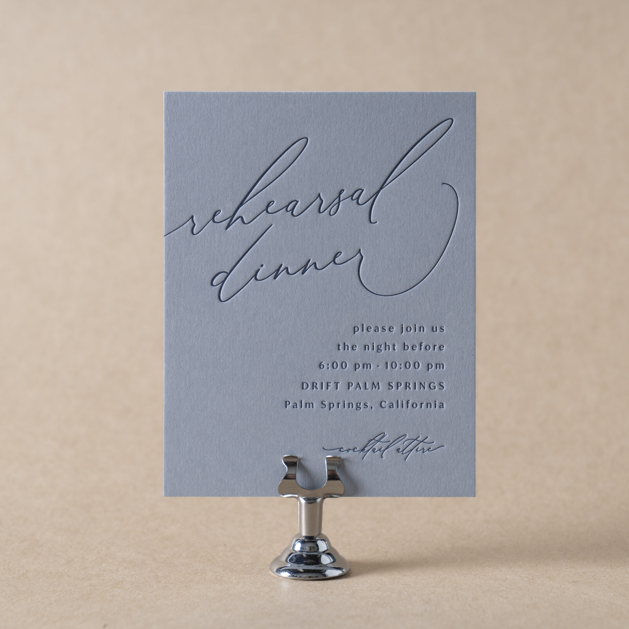 Harriet Rehearsal Dinner Card design