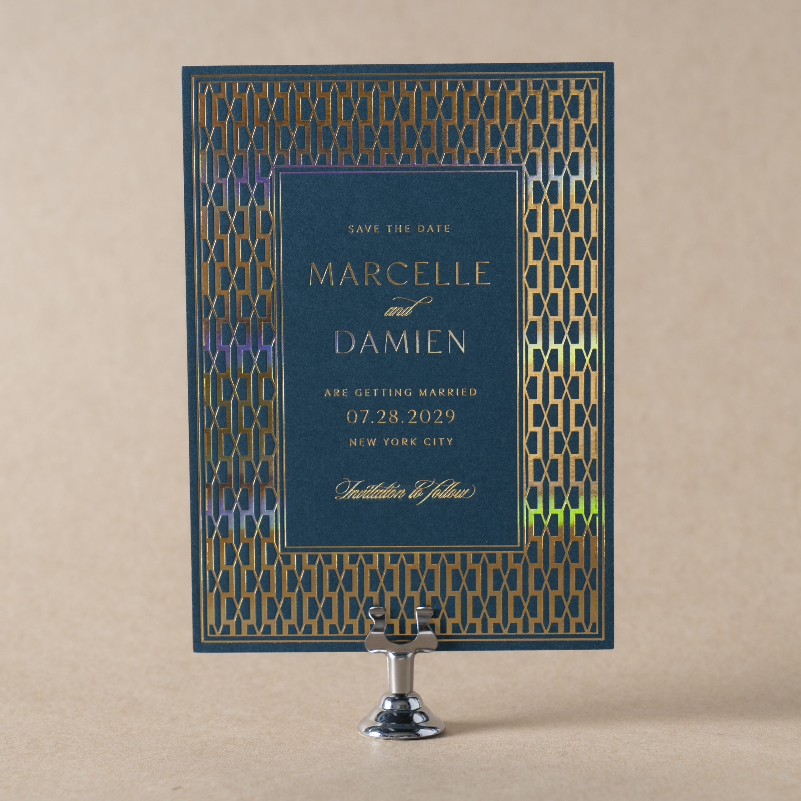 Marcelle Save the Date design