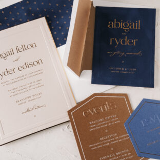 Bella Figura foil stamped invitations