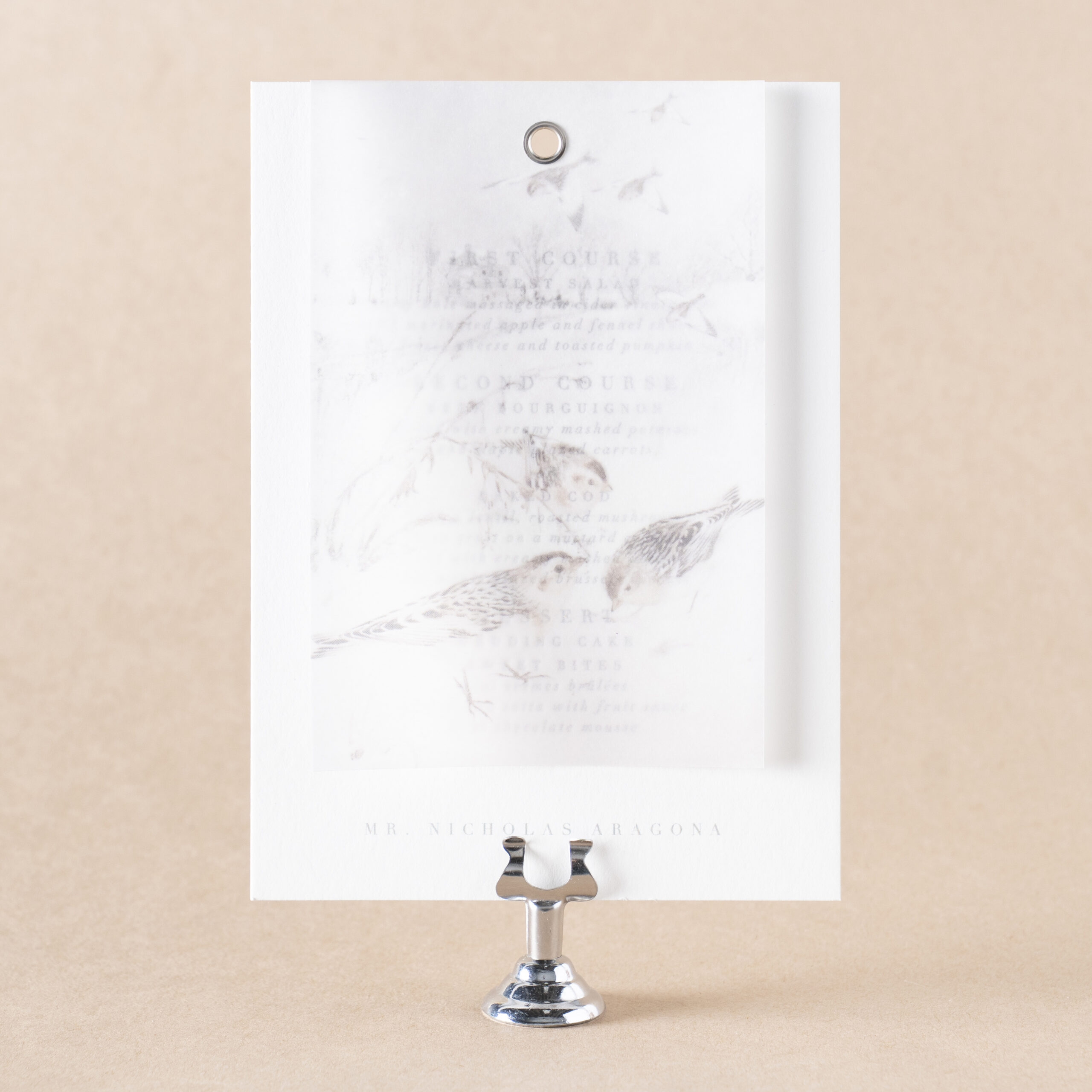 Bianca Menu design