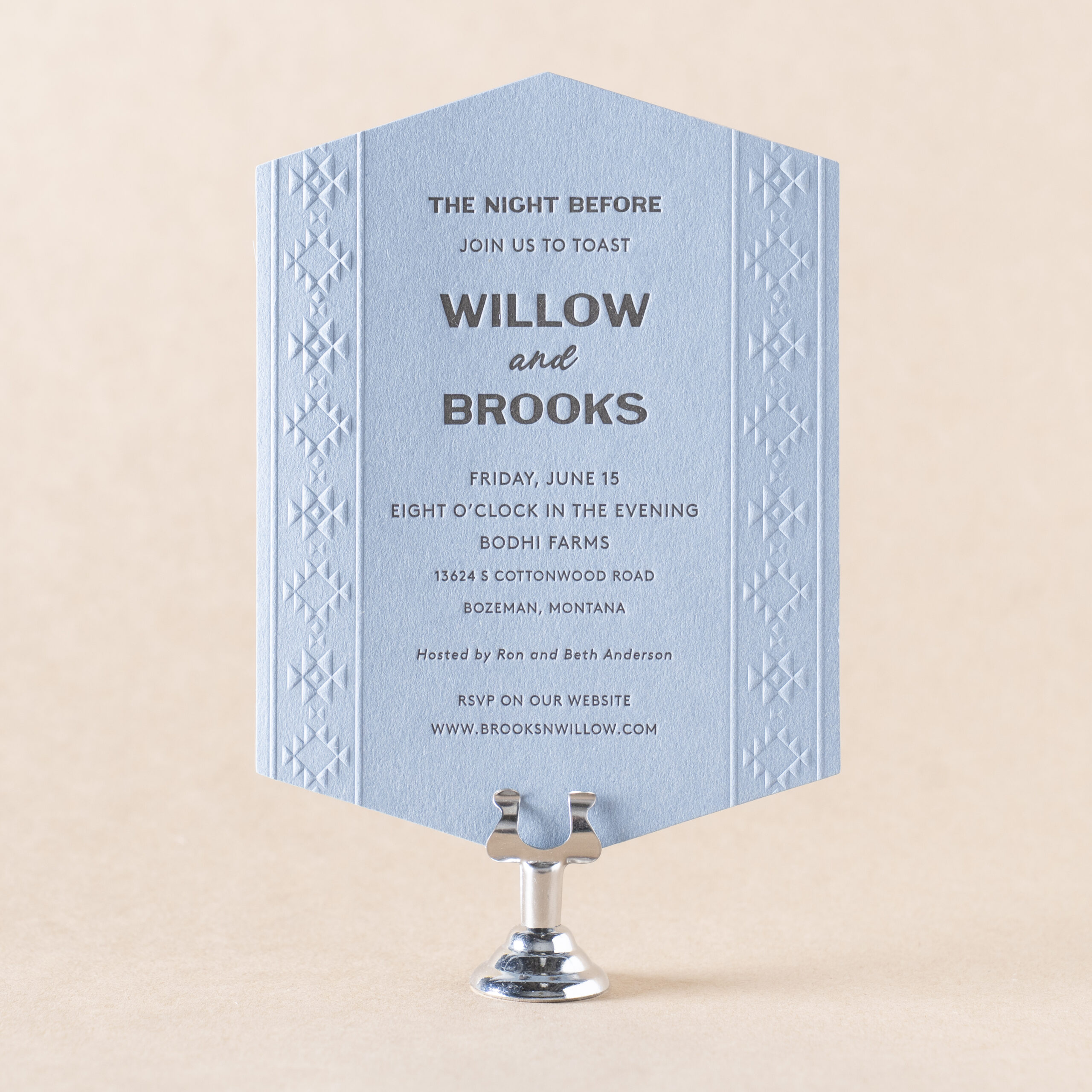Bronco Welcome Party Card design