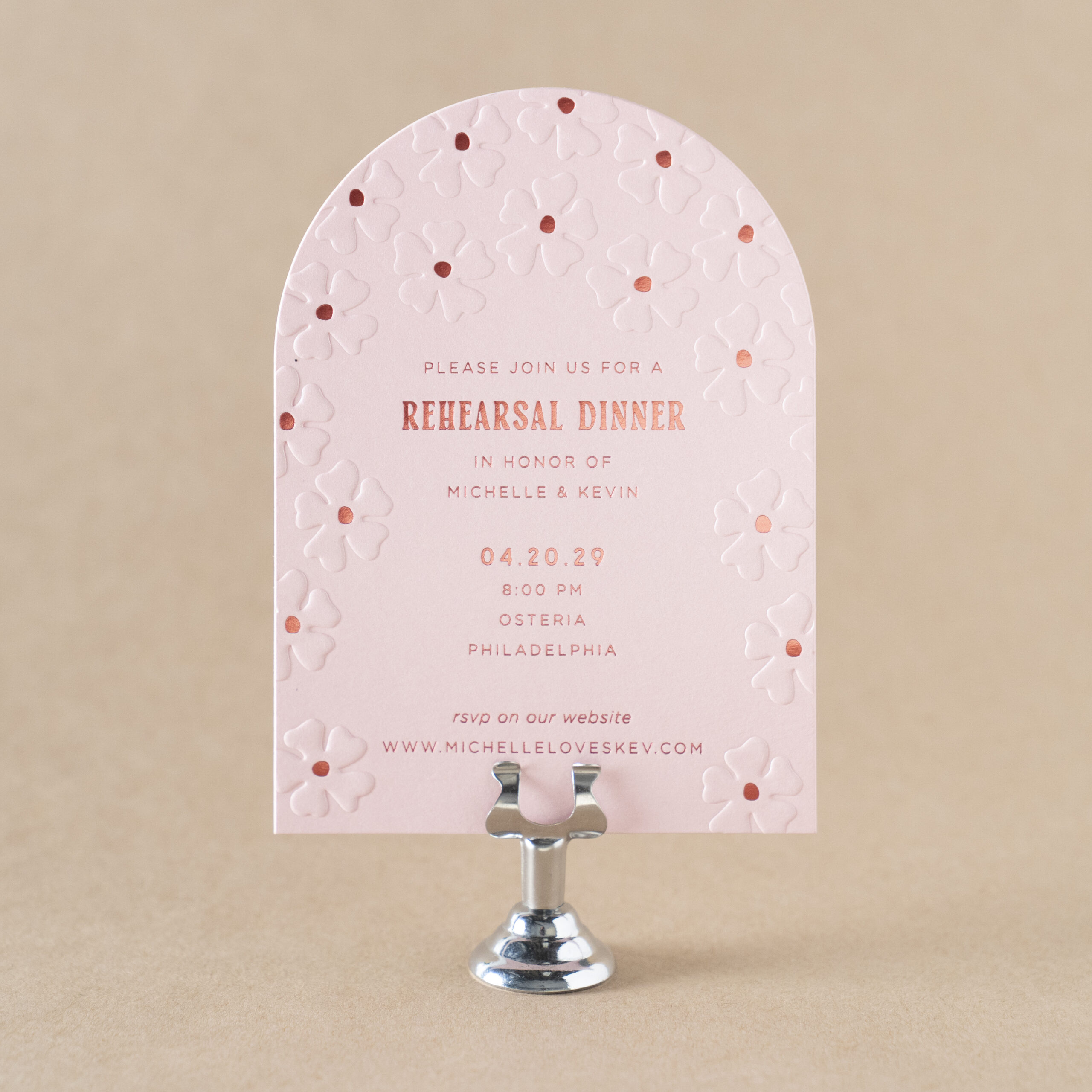 Dayfields Rehearsal Dinner Invitation design