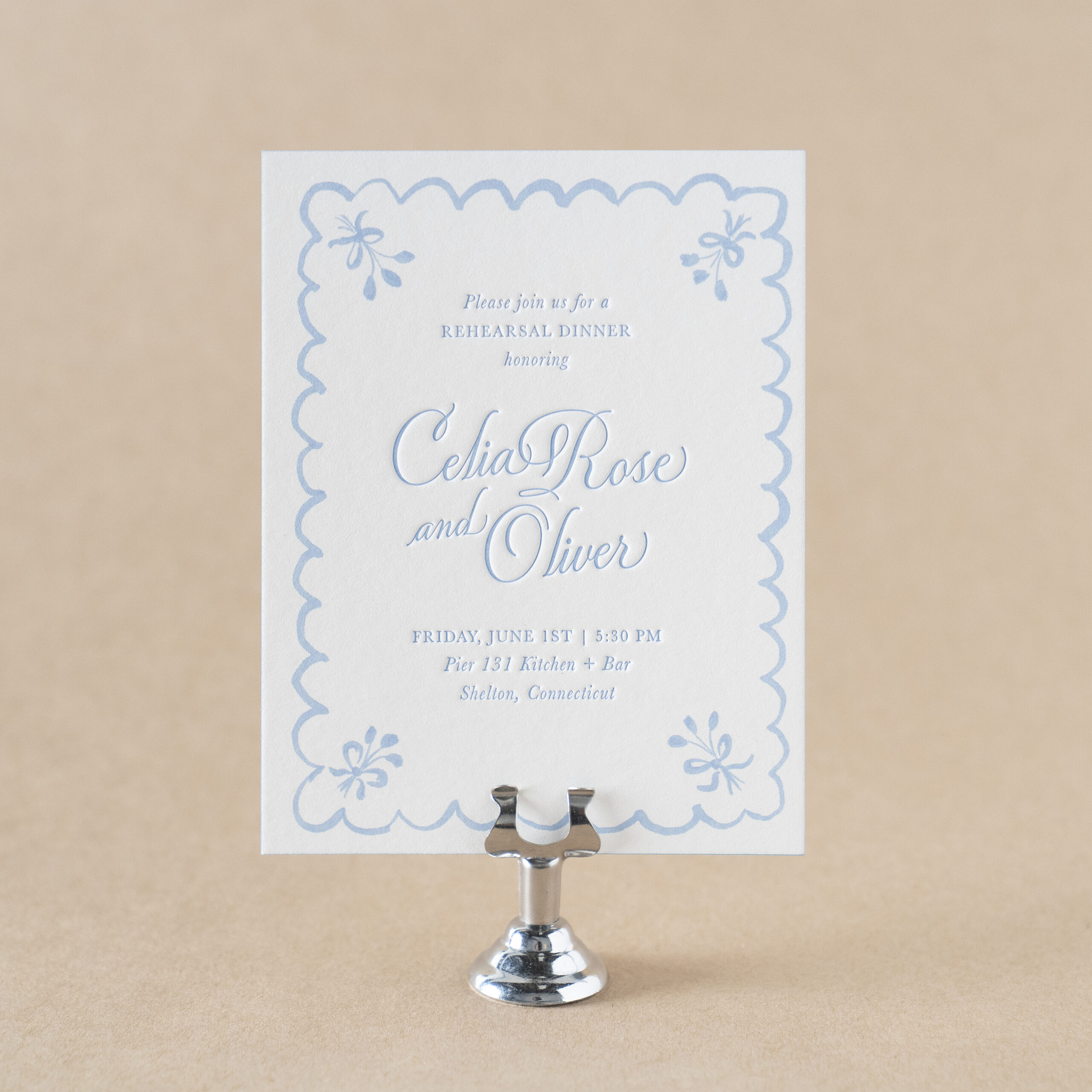 Derby Rehearsal Dinner Invitation design