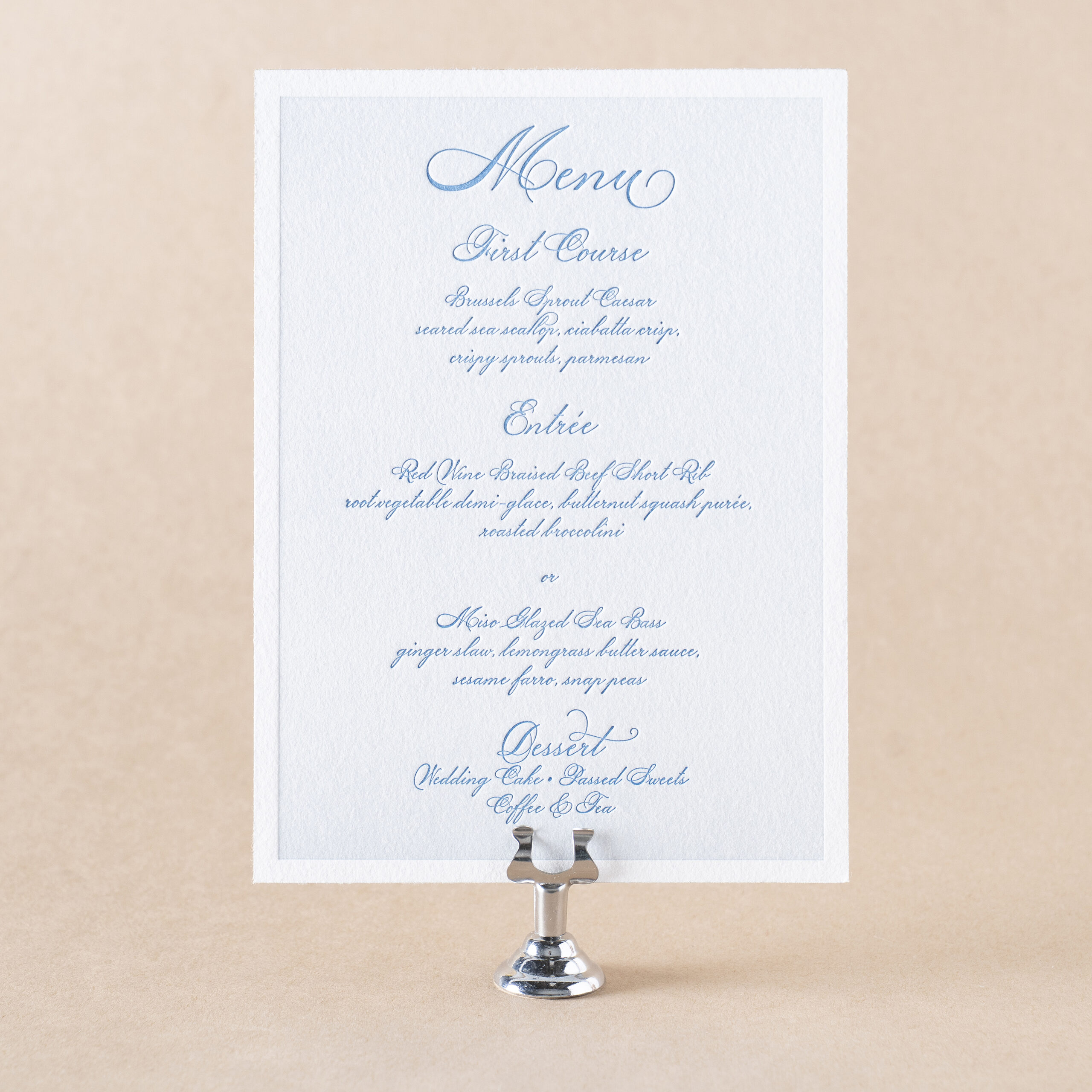 Forsythe Menu design