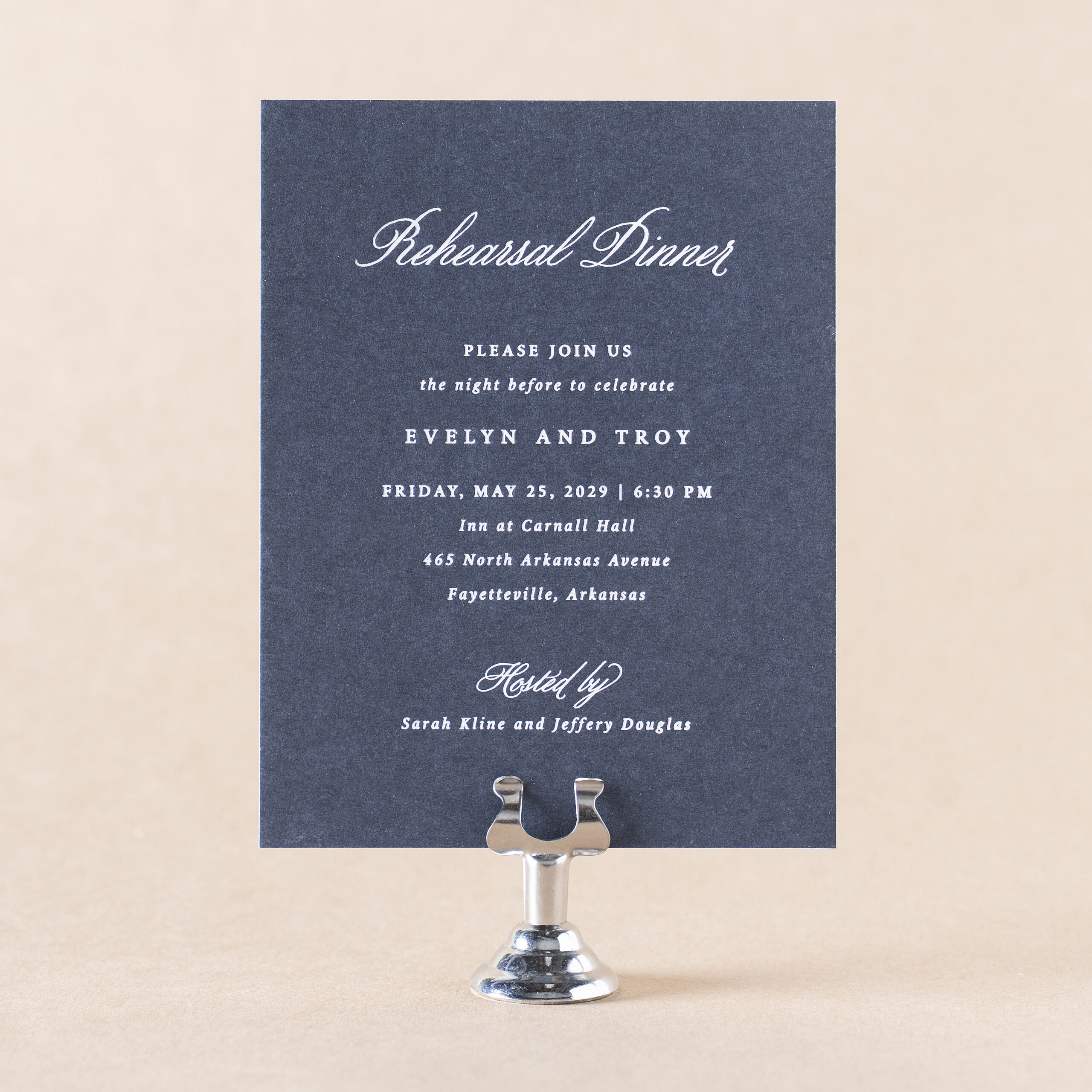 Gellert Rehearsal Dinner Card design
