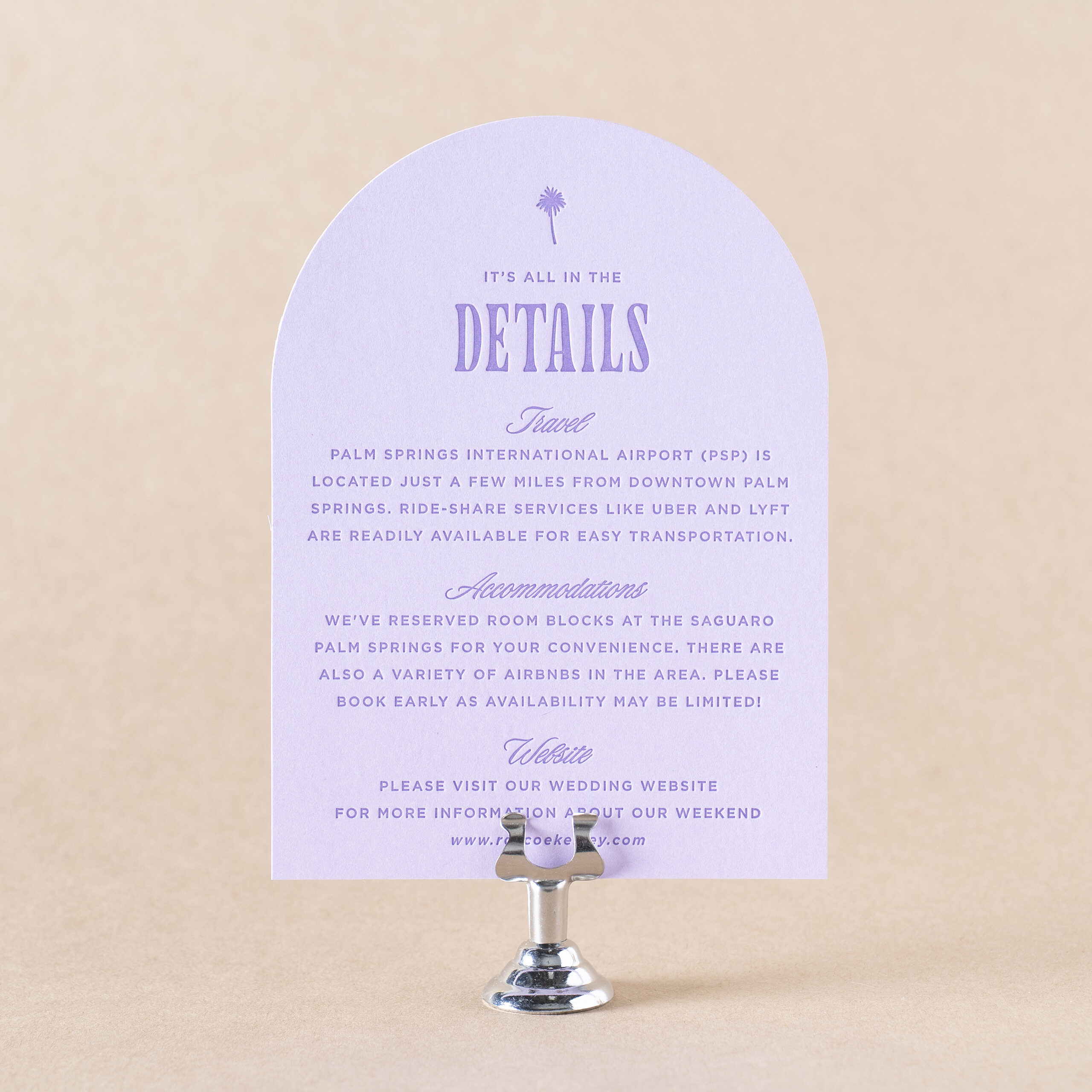 Lucero Details Card design