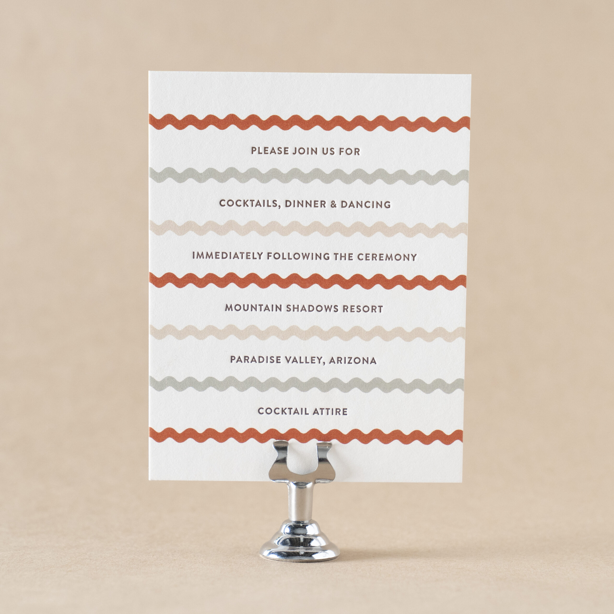 Phoebe Reception Card design