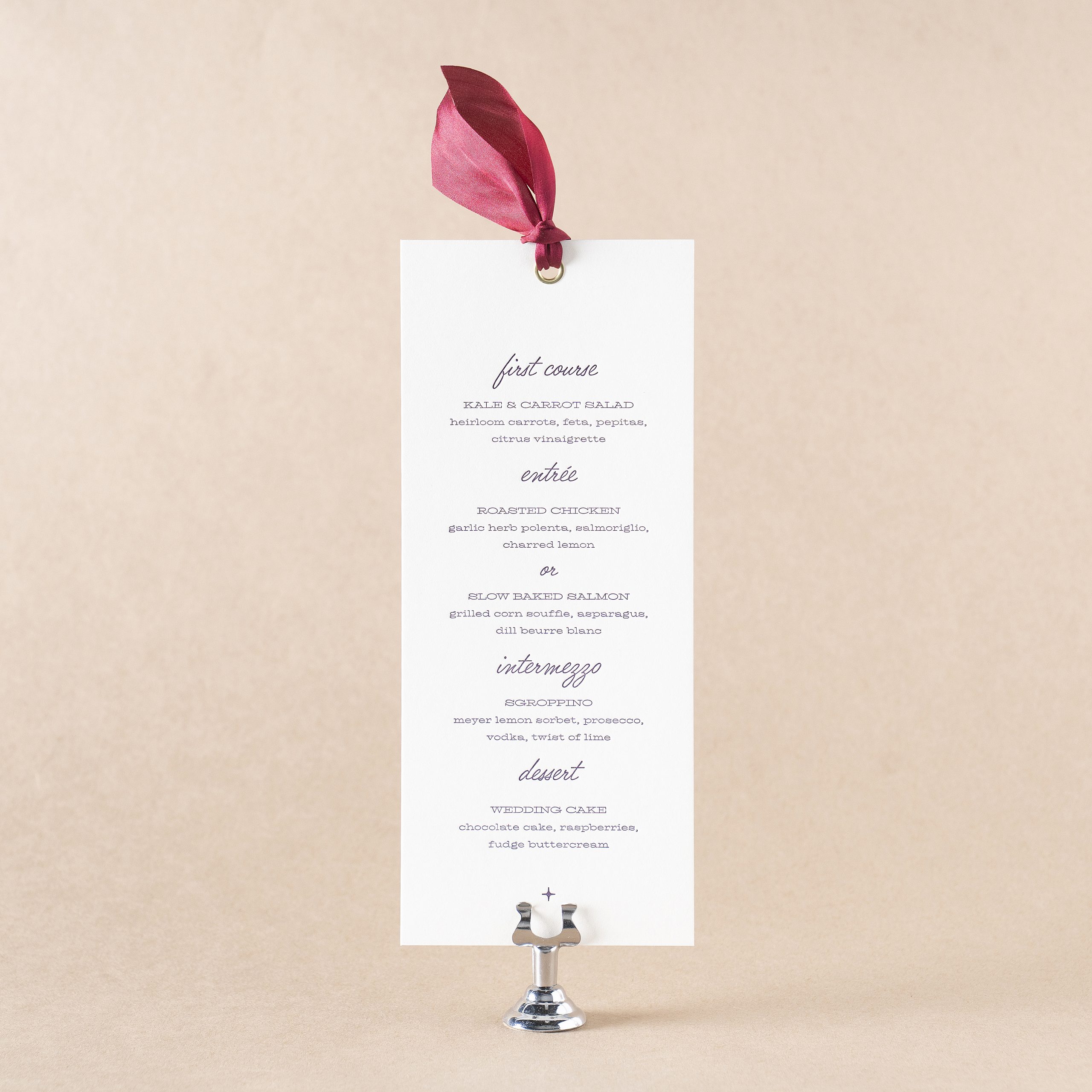 Reagan Menu design