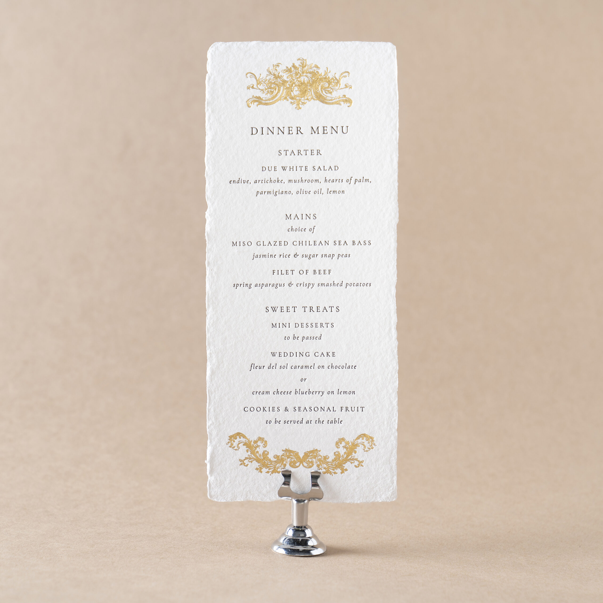 Rhea Menu design