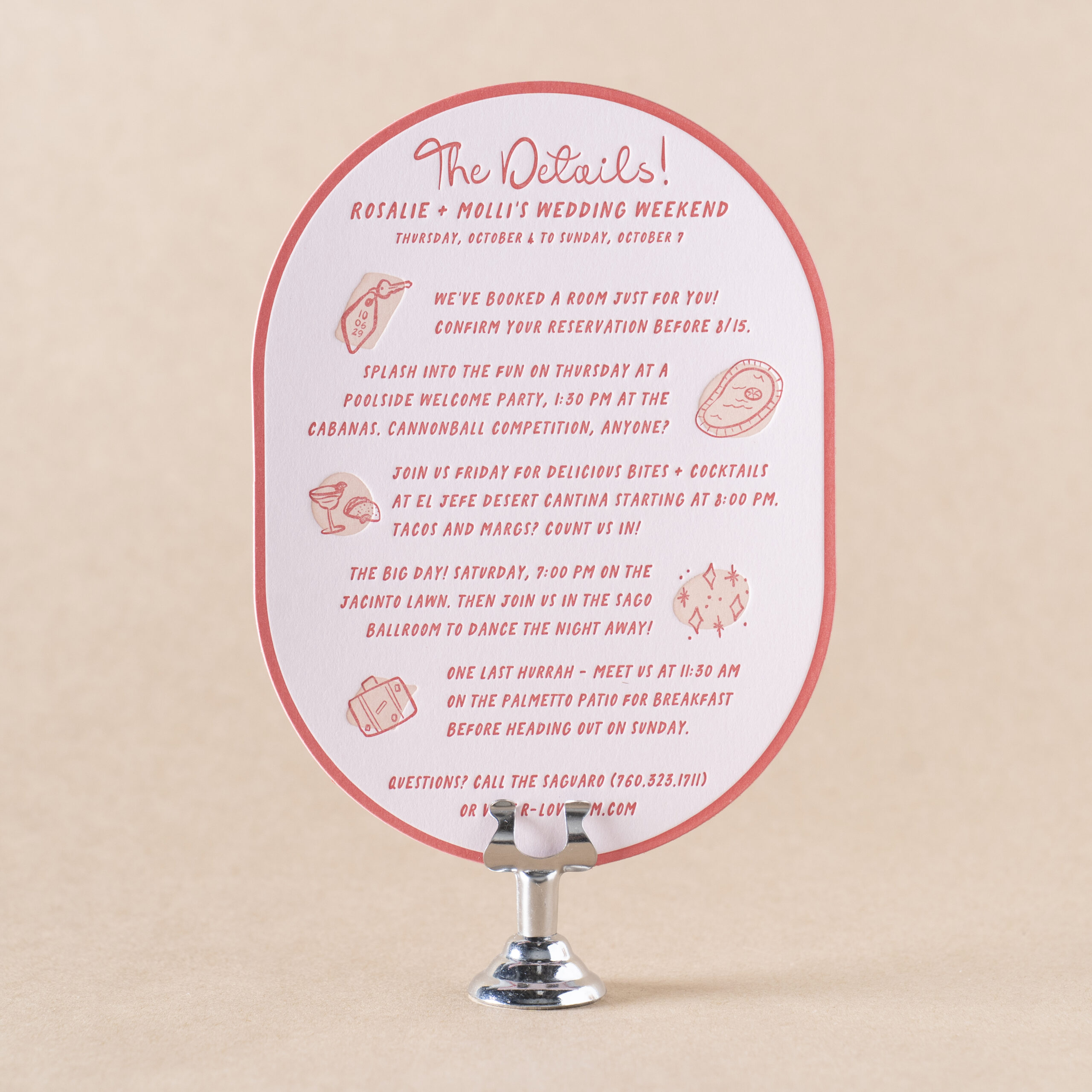 Rosalie Details Card design