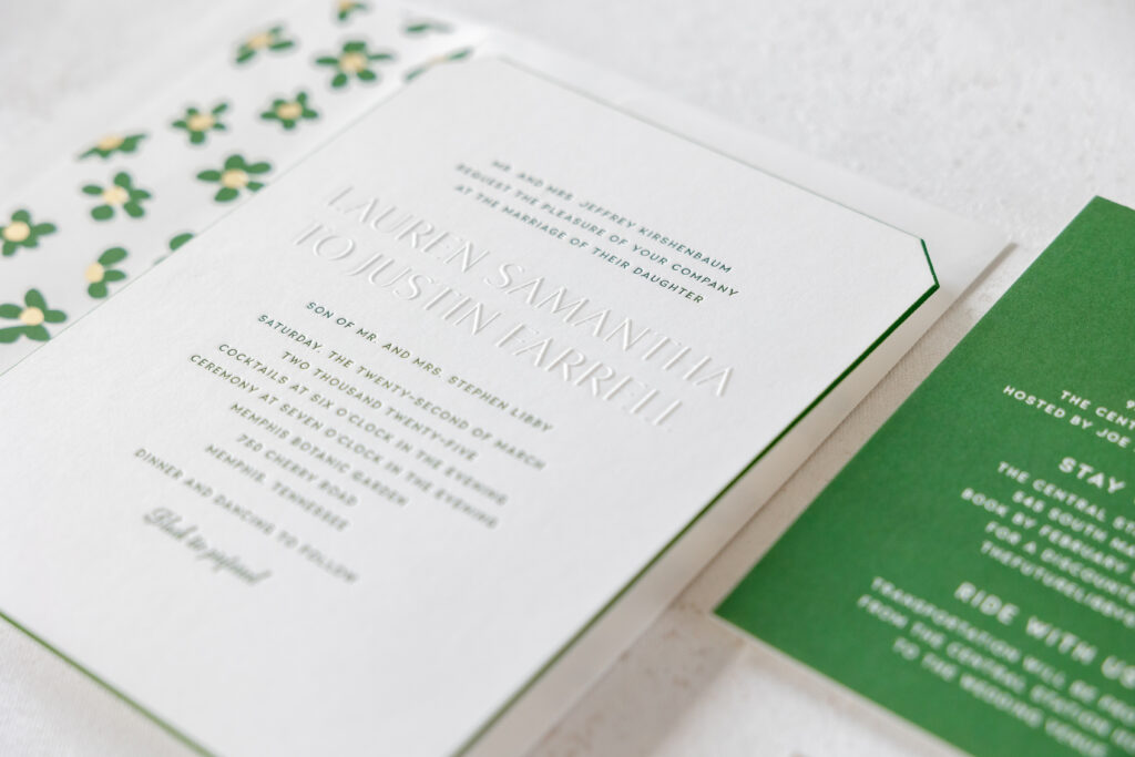 Blind Embossed Wedding Invitation
