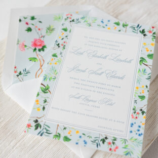 Floral Rehearsal Dinner Invitation