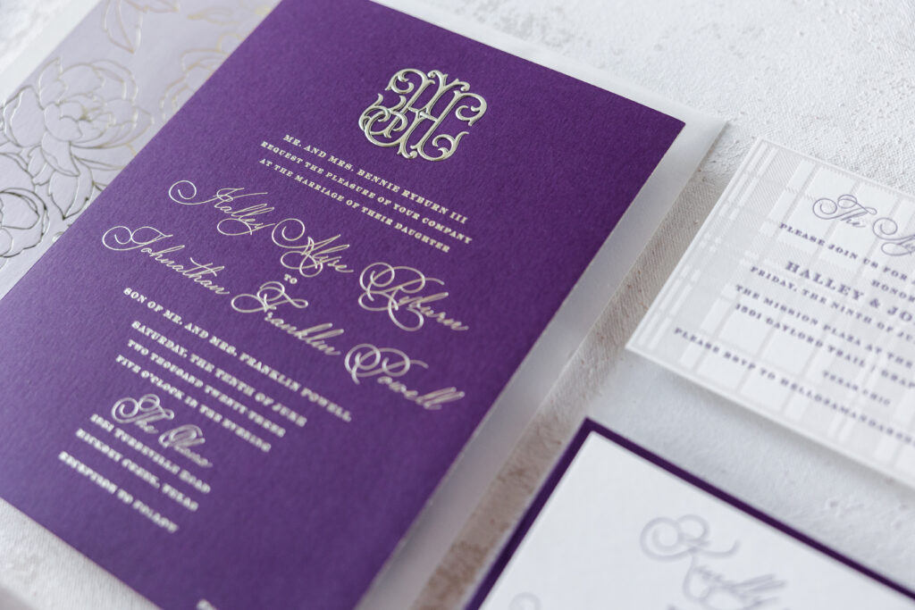 Bella Figura Foil Embossed Wedding Invitation