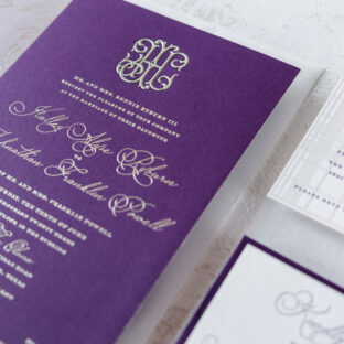 Bella Figura Foil Embossed Wedding Invitation