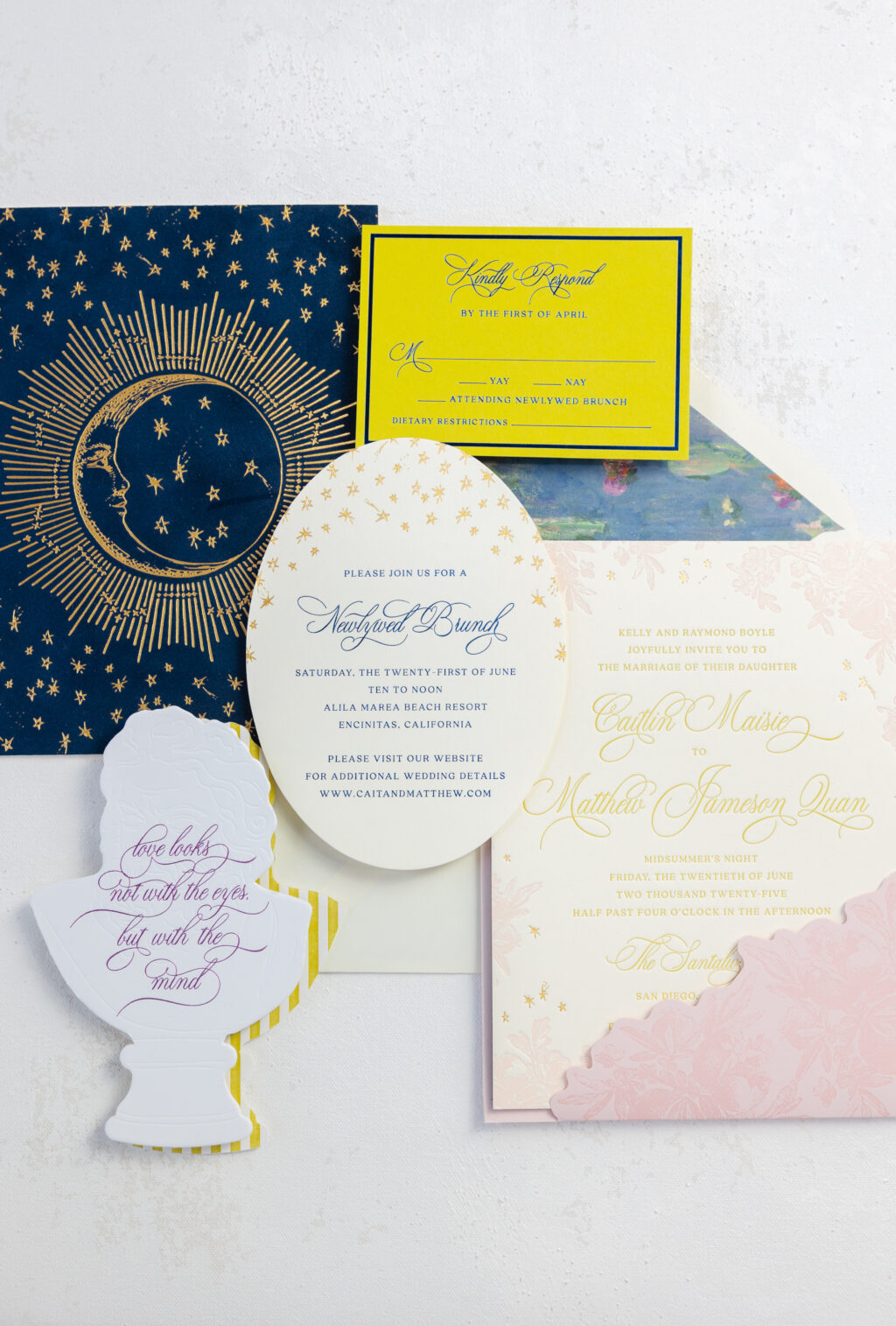 Bella Figura letterpress invitation suite
