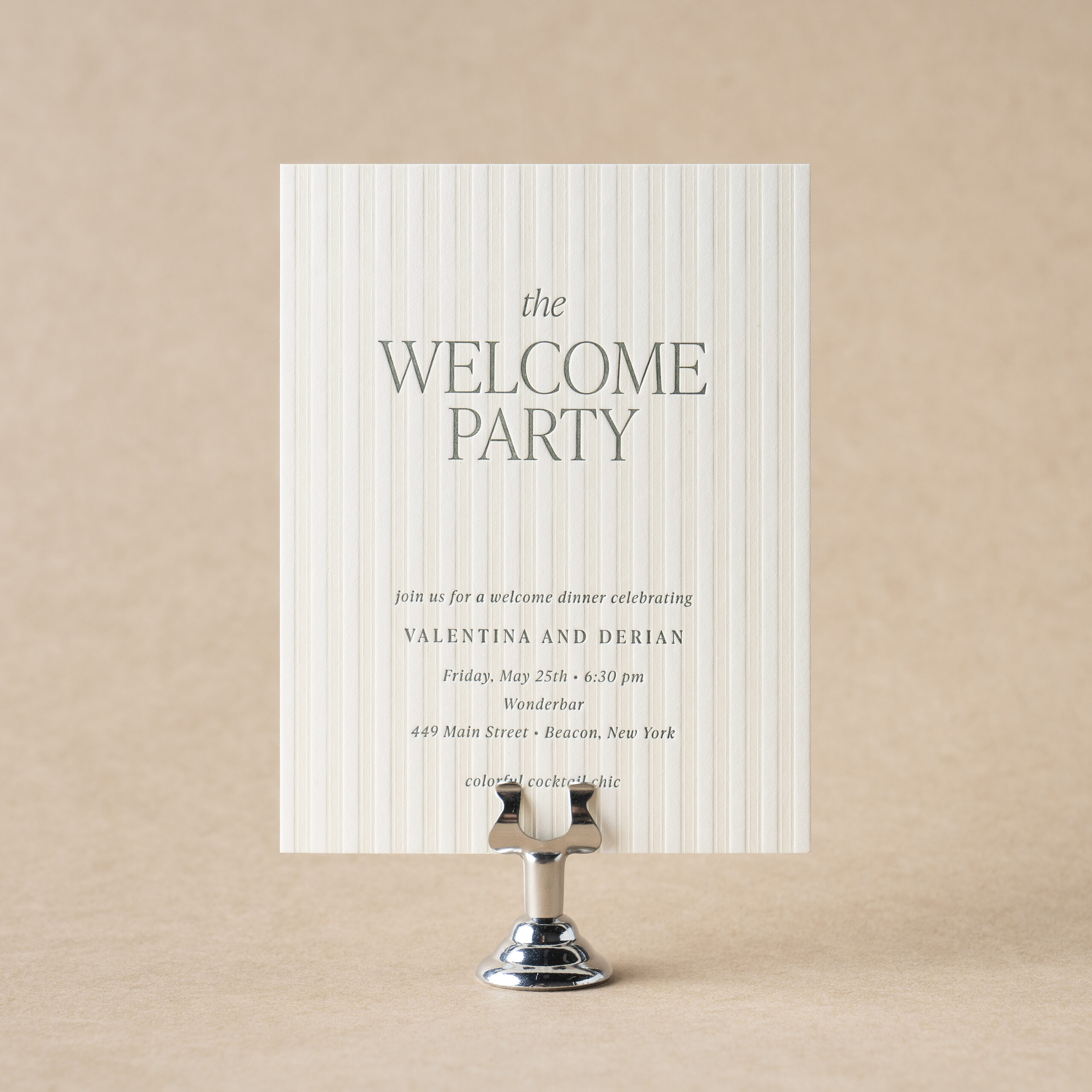 Derian V.2 Welcome Party Card design