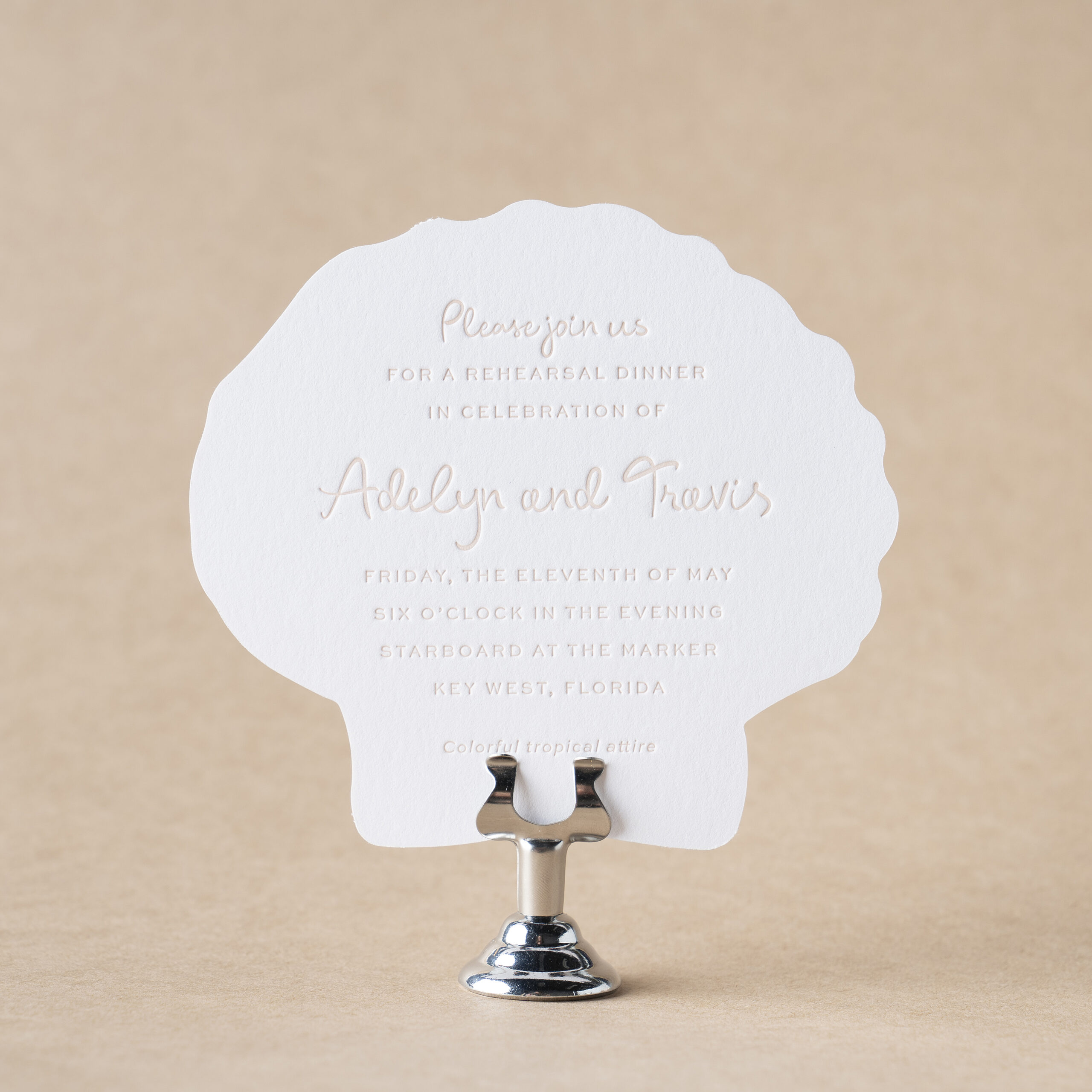 Duval V.2 Rehearsal Dinner Card design