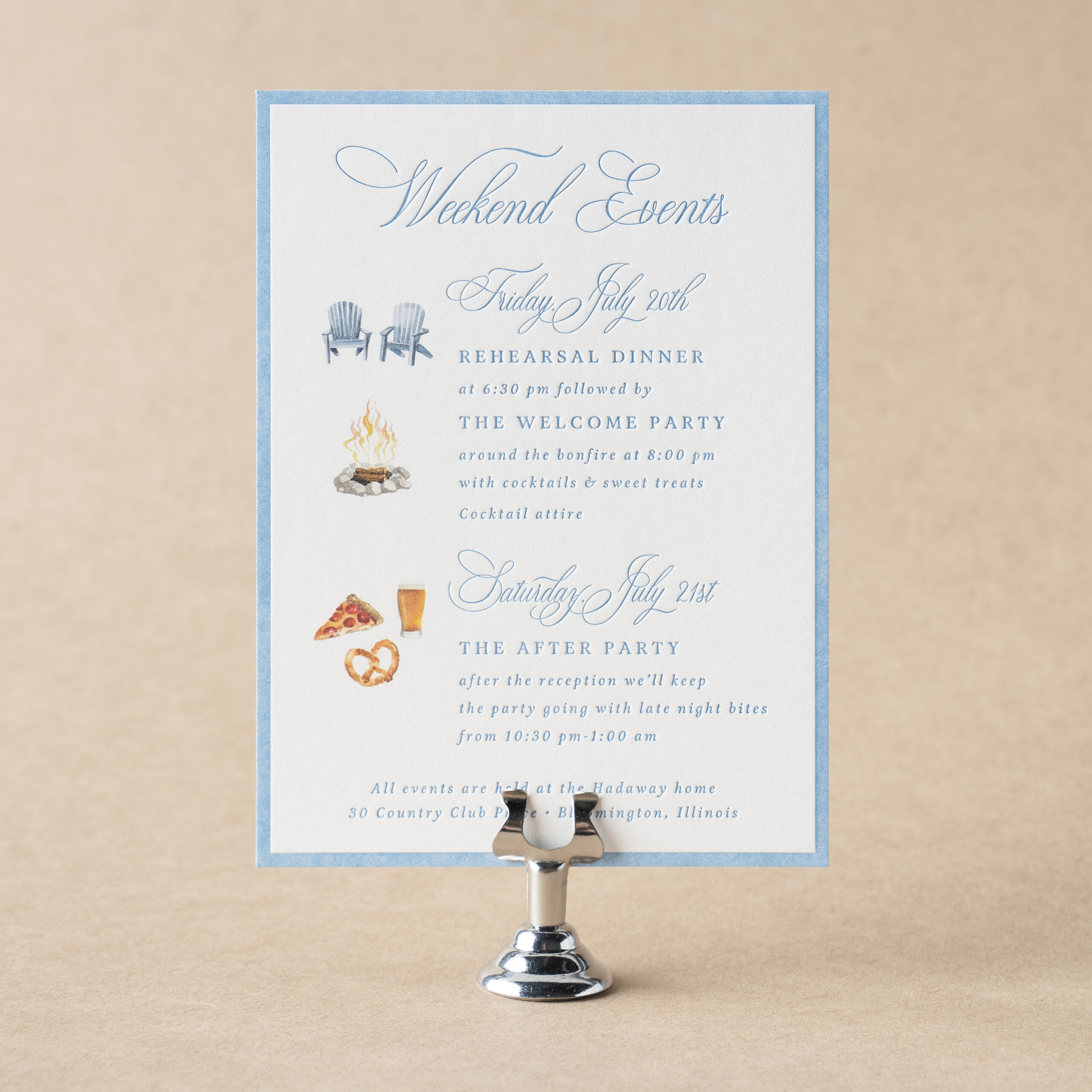 Hadaway V.2 Events Card design