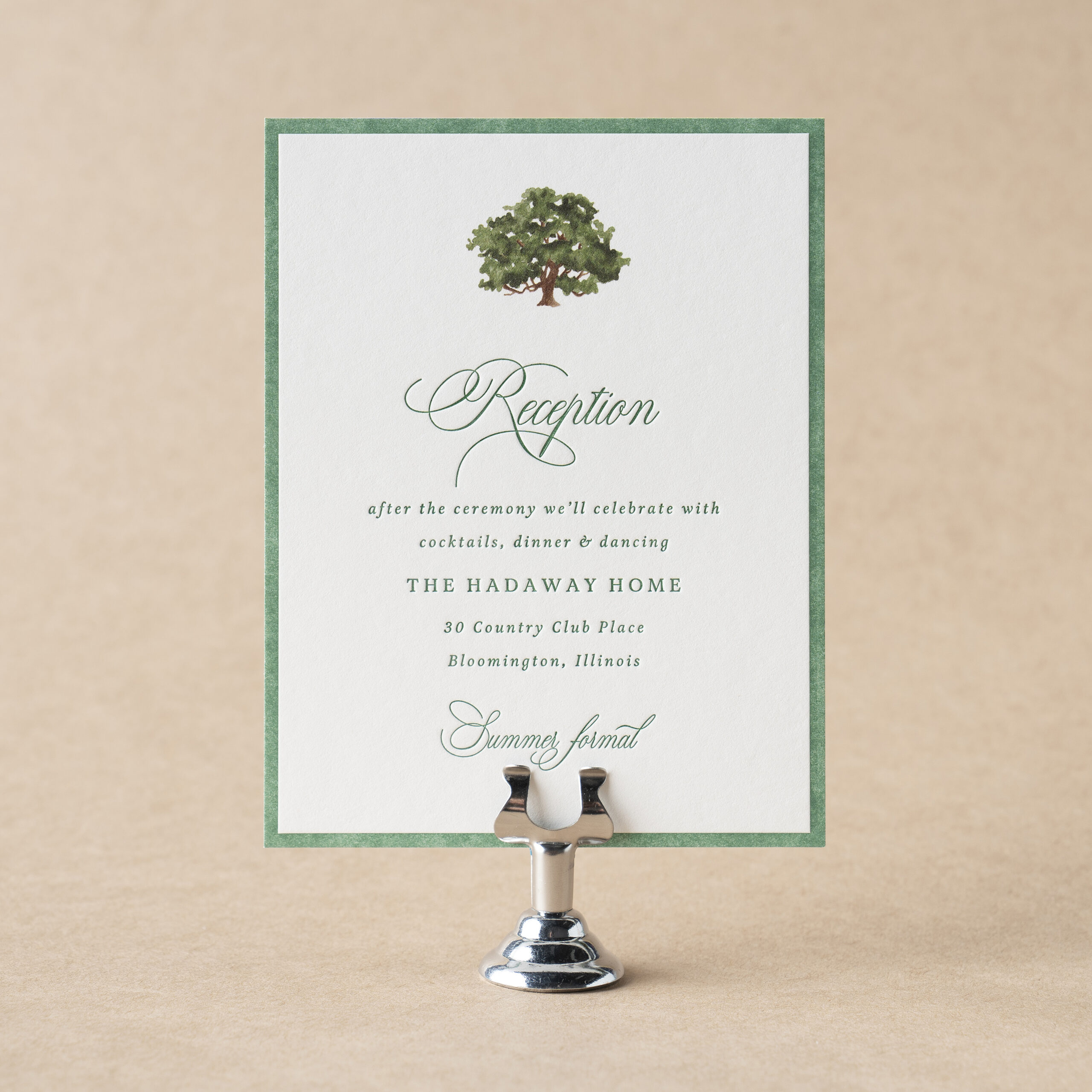 Hadaway V.2 Reception Card design