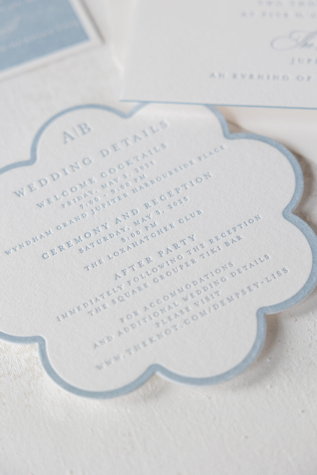 die cut details card