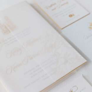 Gold Matte Wedding Invitation