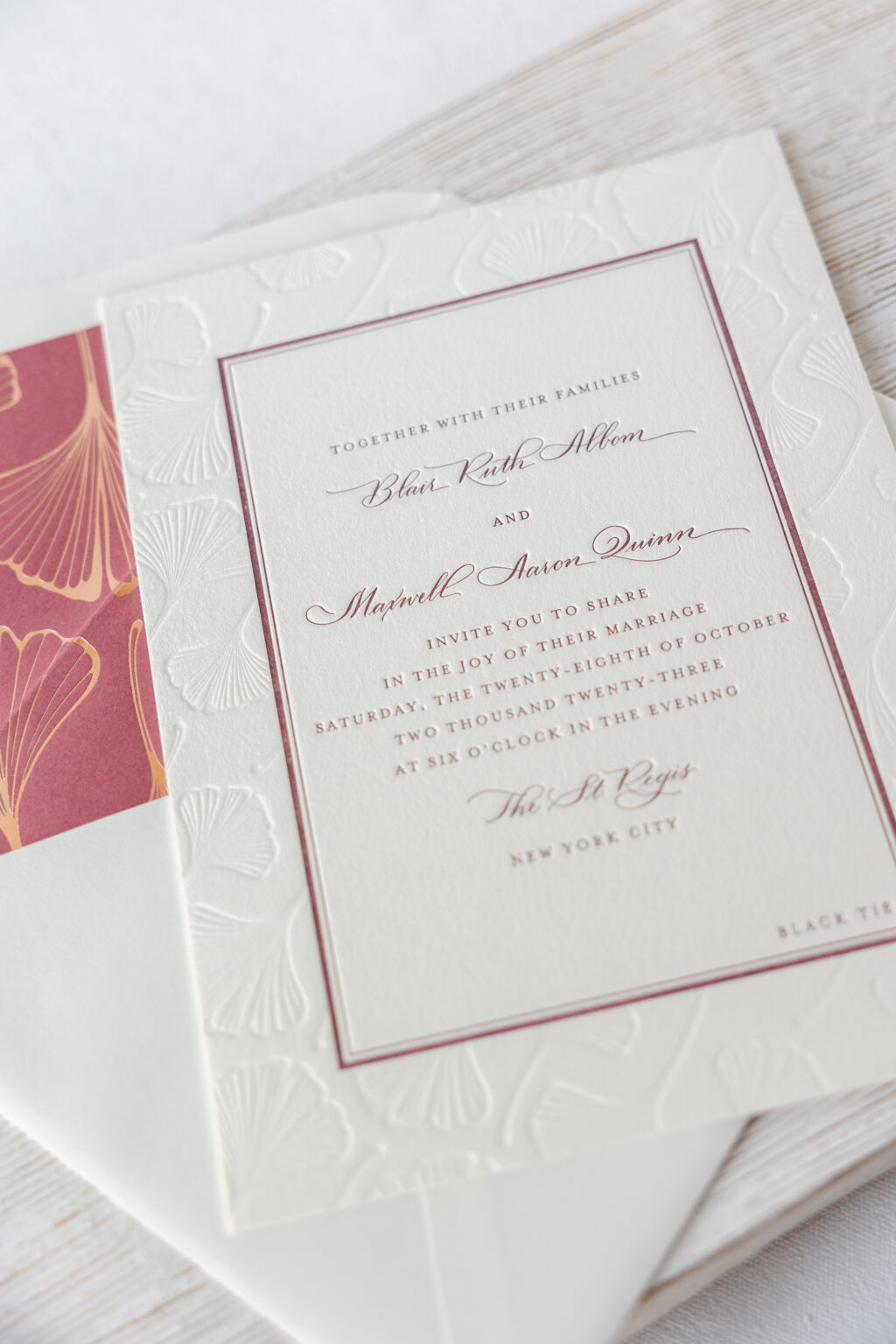 Blind Deboss Wedding Invitation