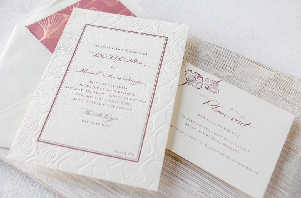 Blind Deboss Wedding Invitation