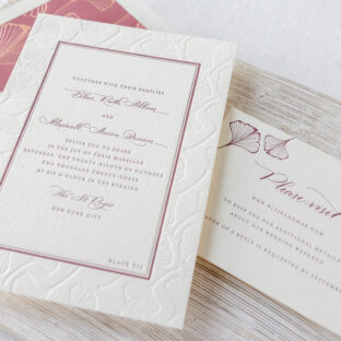 Blind Deboss Wedding Invitation